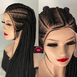 BRAIDED WIGS  ON  13*6 LACE  CLOSURE 7""